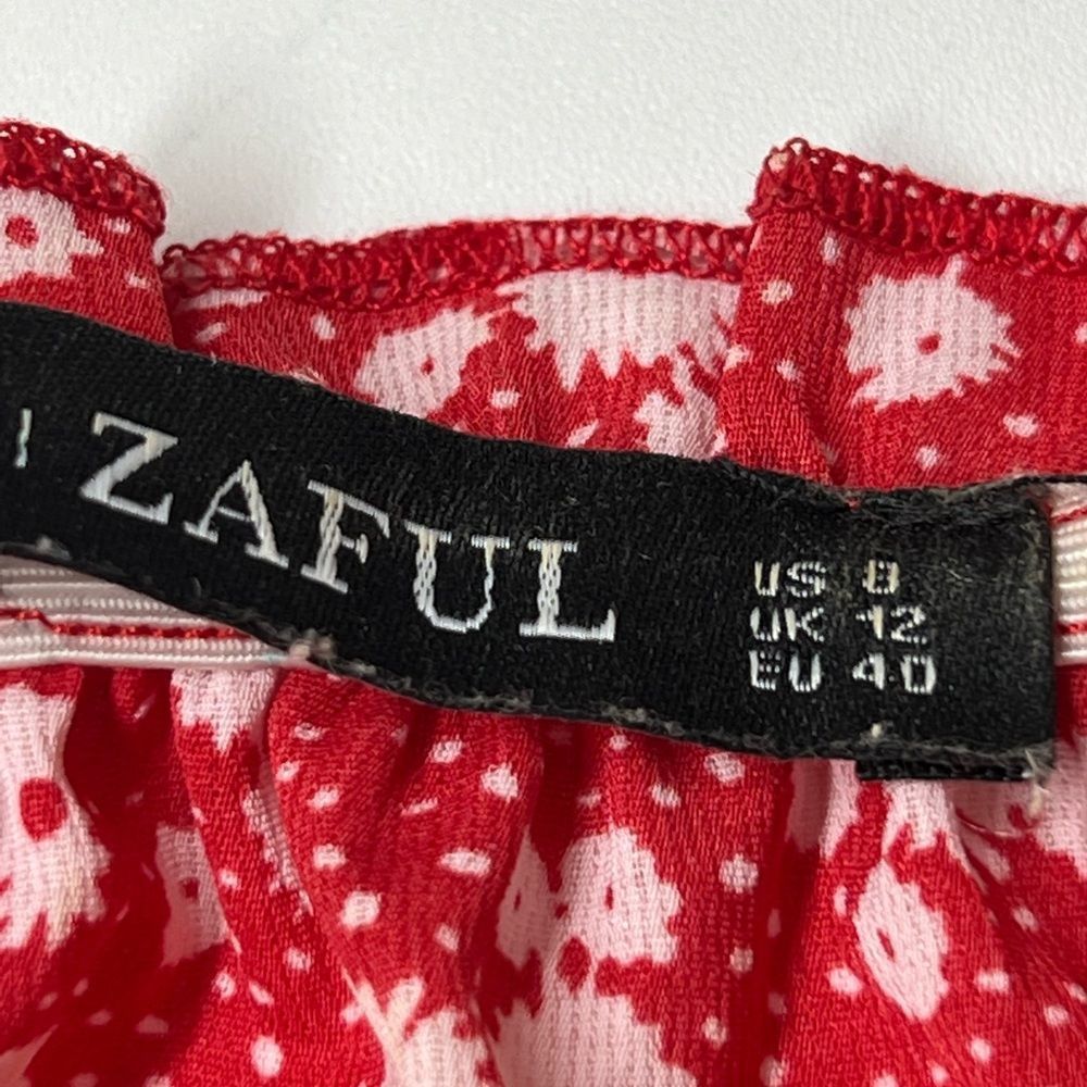 Zaful Flowy Off Shoulder Crop Top Size 8 - Picture 3 of 8